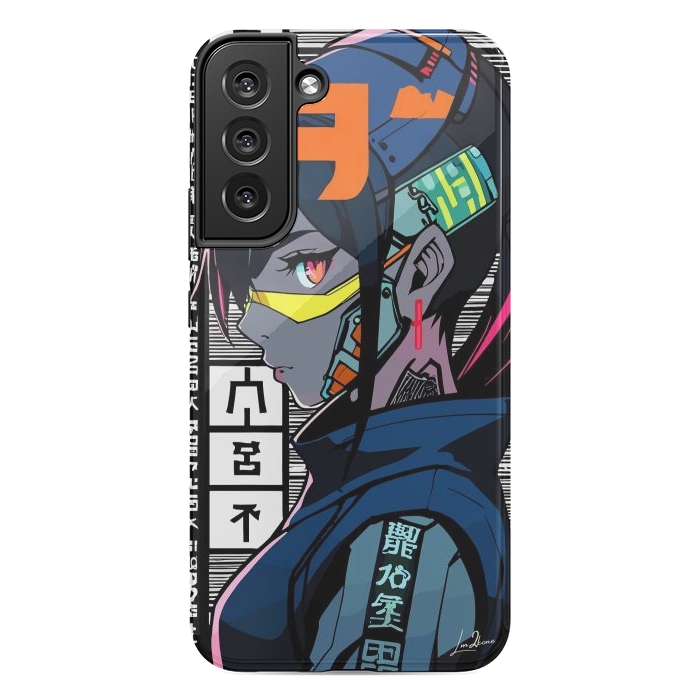 Galaxy S22 plus StrongFit Cyberpunk Warrior Gaming by LM2Kone