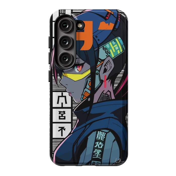 Galaxy S23 StrongFit Cyberpunk Warrior Gaming by LM2Kone