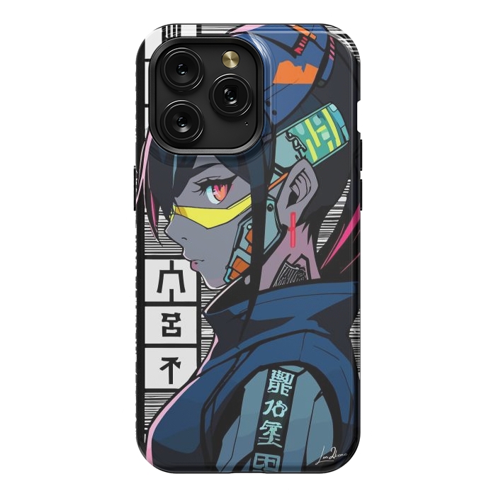 iPhone 15 Pro Max StrongFit Cyberpunk Warrior Gaming by LM2Kone