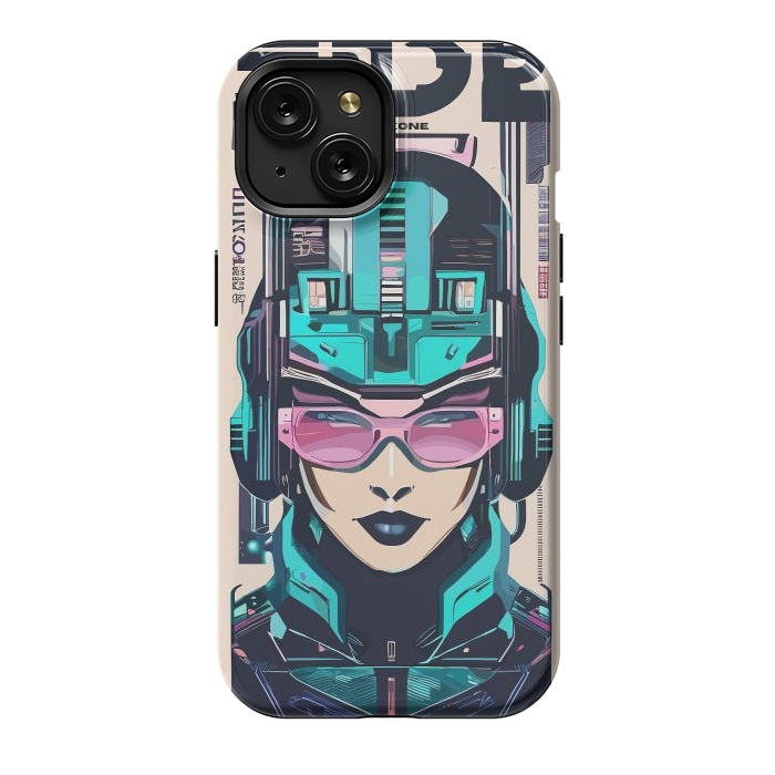 iPhone 15 StrongFit Modern Symbolic Cyborg by LM2Kone