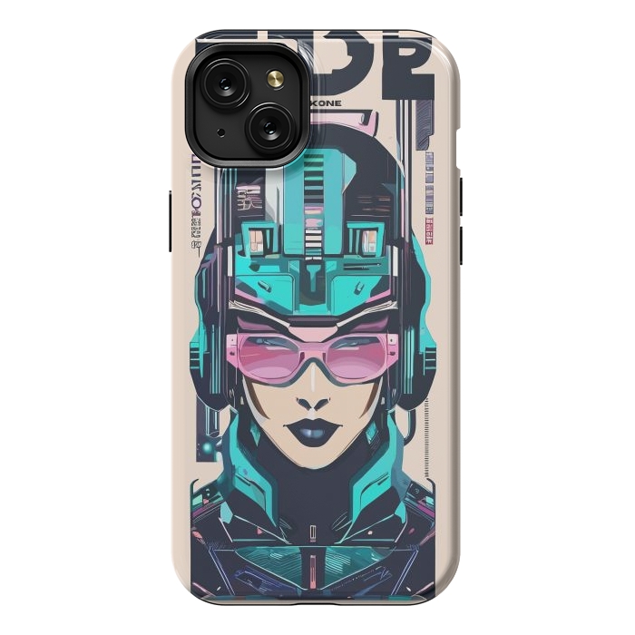 iPhone 15 Plus StrongFit Modern Symbolic Cyborg by LM2Kone