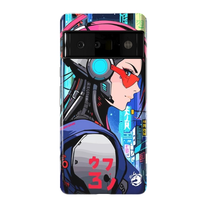 Pixel 6 Pro StrongFit Neon Cyberpunk Girl by LM2Kone