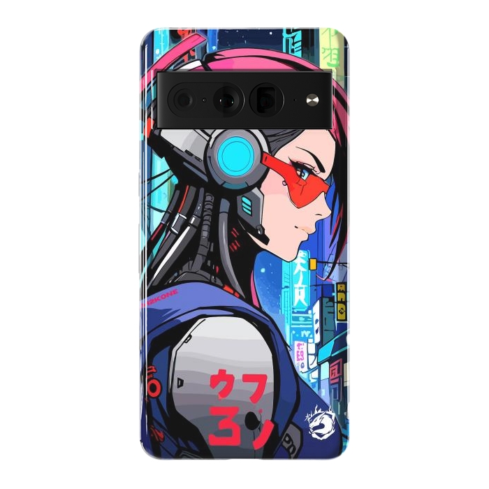 Pixel 7 Pro StrongFit Neon Cyberpunk Girl by LM2Kone