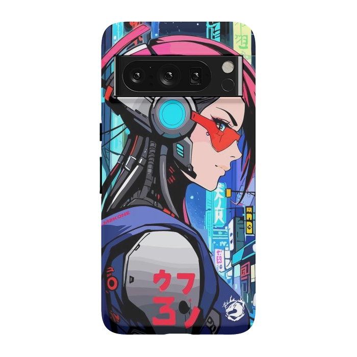 Pixel 8 Pro StrongFit Neon Cyberpunk Girl by LM2Kone