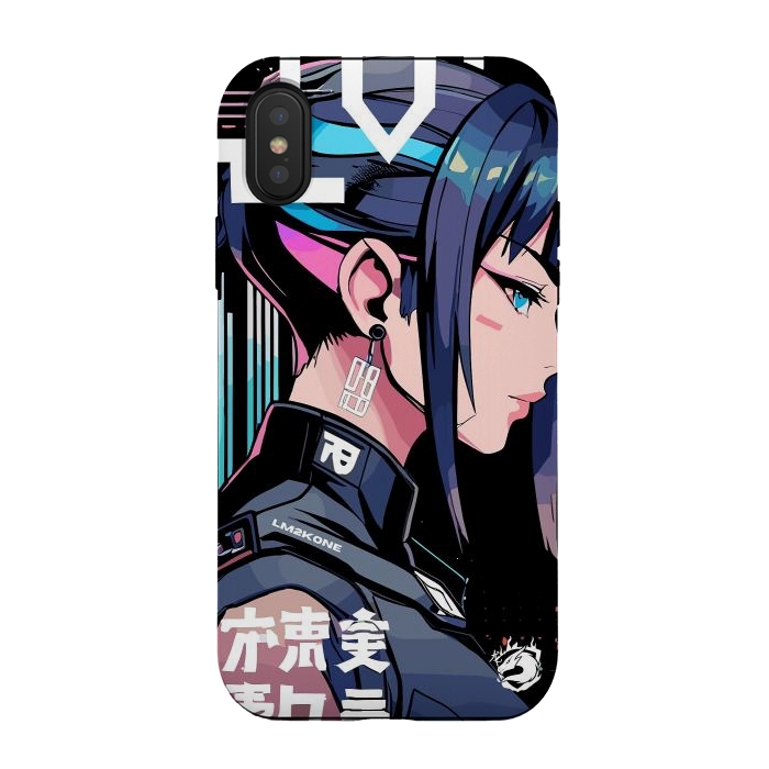 iPhone Xs / X StrongFit Symbolic Futuristic Girl by LM2Kone