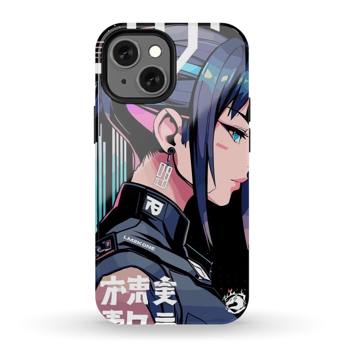 iPhone 12 mini StrongFit Symbolic Futuristic Girl by LM2Kone