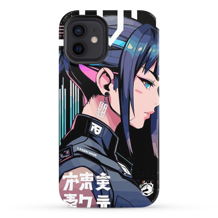 iPhone 12 StrongFit Symbolic Futuristic Girl by LM2Kone