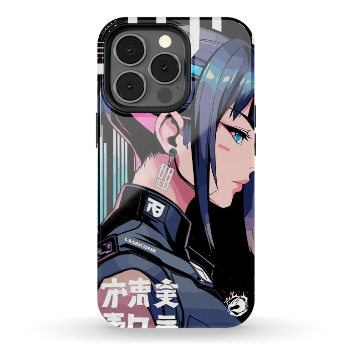 iPhone 13 pro StrongFit Symbolic Futuristic Girl by LM2Kone