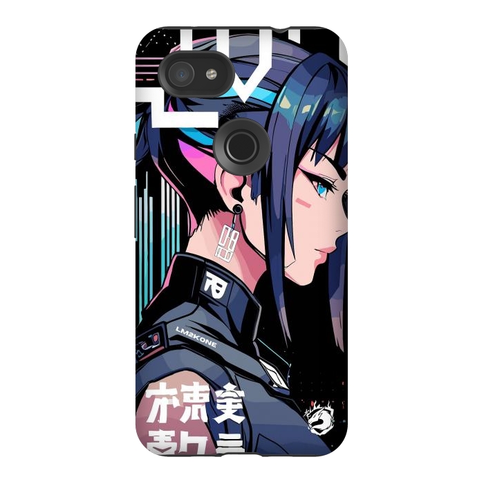 Pixel 3AXL StrongFit Symbolic Futuristic Girl by LM2Kone