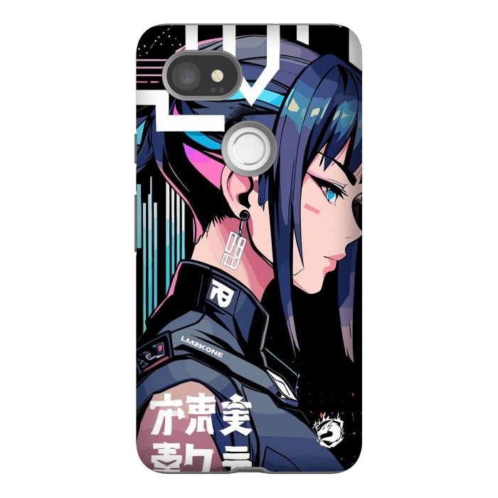 Pixel 2XL StrongFit Symbolic Futuristic Girl by LM2Kone