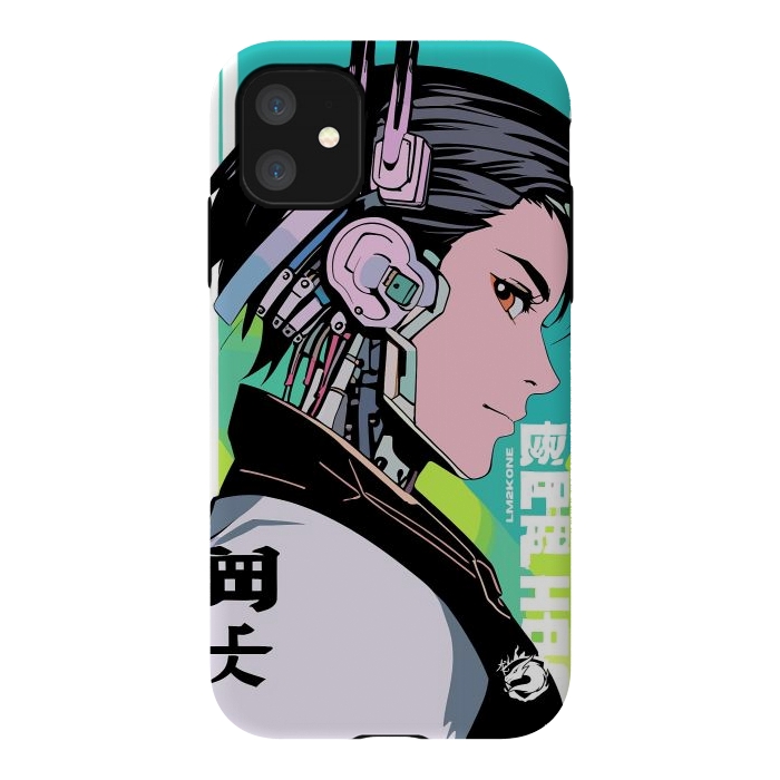 iPhone 11 StrongFit Cyberpunk Gaming Cyborg by LM2Kone