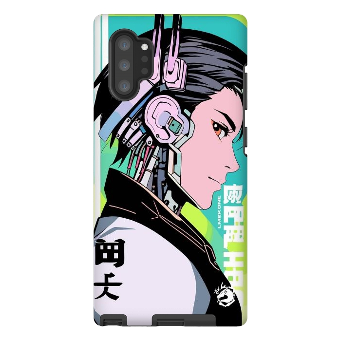 Galaxy Note 10 plus StrongFit Cyberpunk Gaming Cyborg by LM2Kone