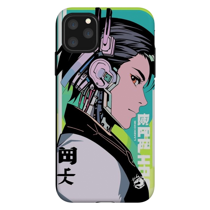 iPhone 11 Pro Max StrongFit Cyberpunk Gaming Cyborg by LM2Kone