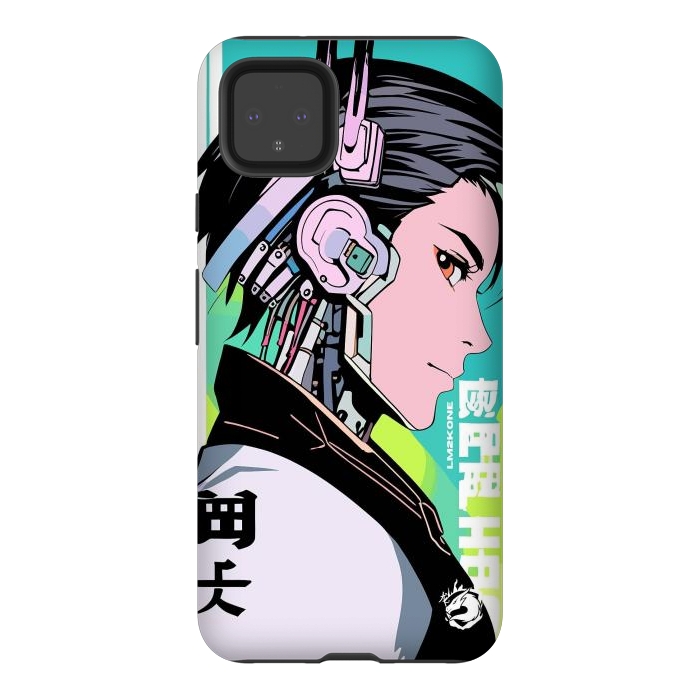 Pixel 4XL StrongFit Cyberpunk Gaming Cyborg by LM2Kone