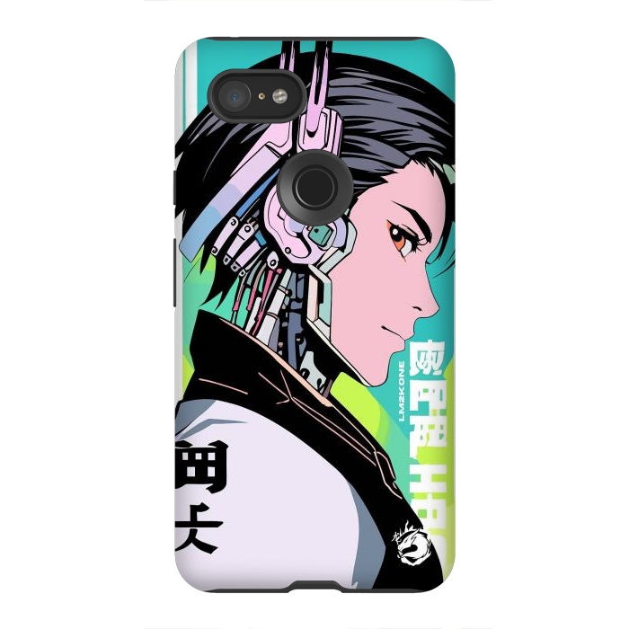 Pixel 3XL StrongFit Cyberpunk Gaming Cyborg by LM2Kone