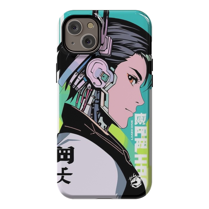 iPhone 14 Plus StrongFit Cyberpunk Gaming Cyborg by LM2Kone