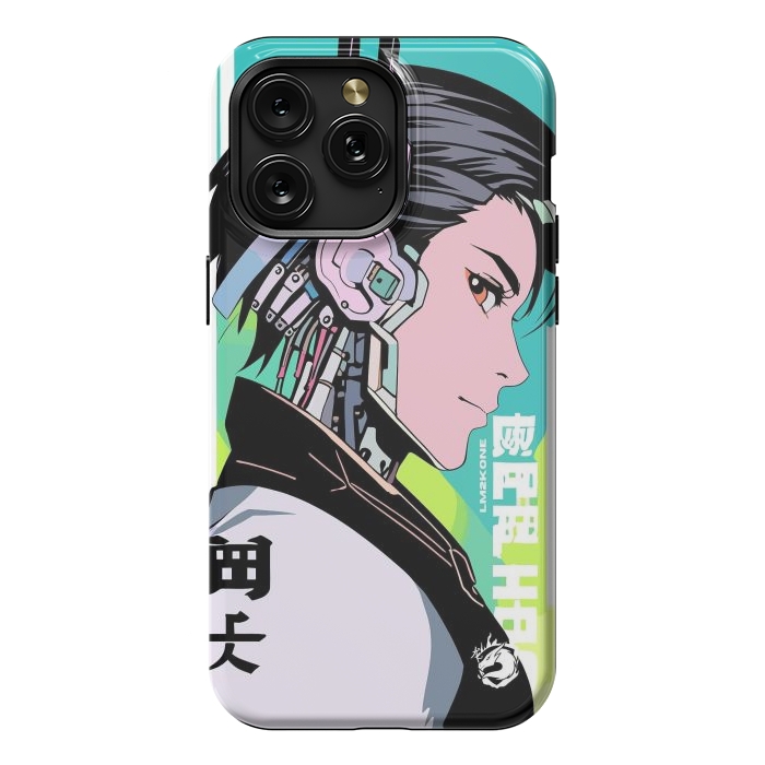 iPhone 15 Pro Max StrongFit Cyberpunk Gaming Cyborg by LM2Kone