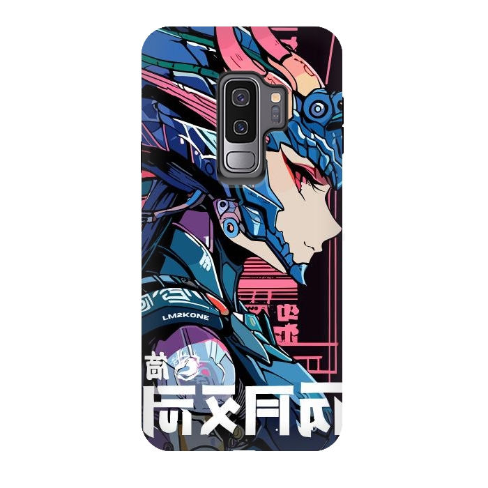 Galaxy S9 plus StrongFit Cyberpunk Dragon Girl by LM2Kone