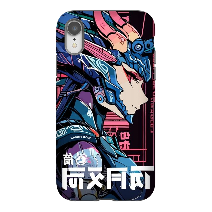 iPhone Xr StrongFit Cyberpunk Dragon Girl by LM2Kone