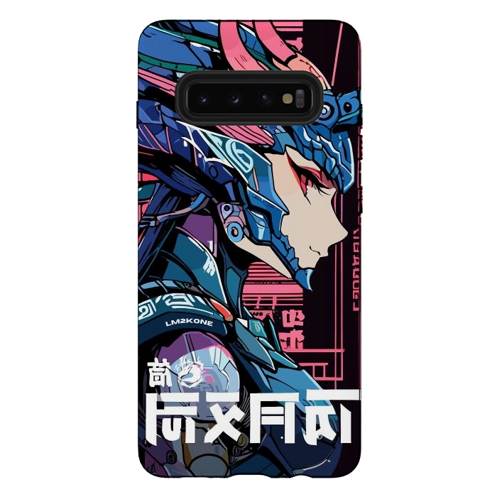 Galaxy S10 plus StrongFit Cyberpunk Dragon Girl by LM2Kone