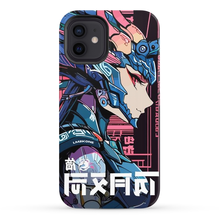 iPhone 12 StrongFit Cyberpunk Dragon Girl by LM2Kone