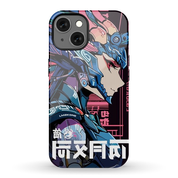 iPhone 13 StrongFit Cyberpunk Dragon Girl by LM2Kone