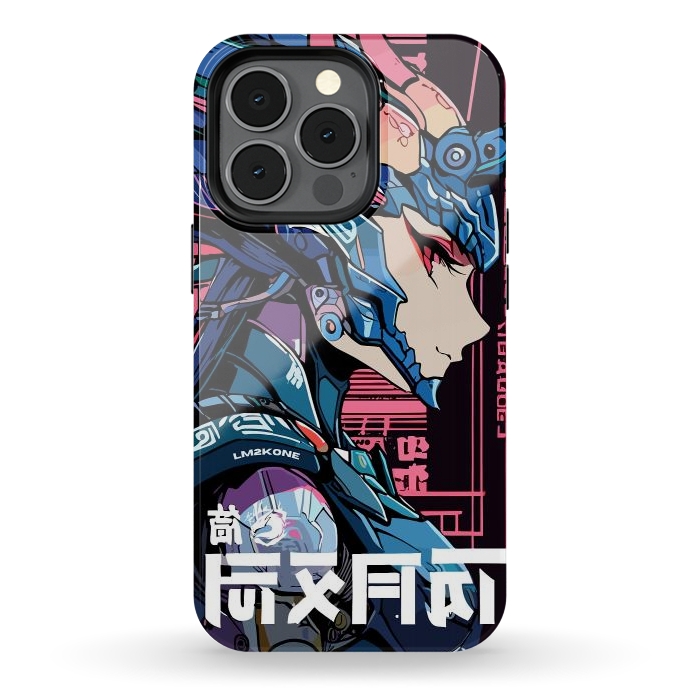 iPhone 13 pro StrongFit Cyberpunk Dragon Girl by LM2Kone