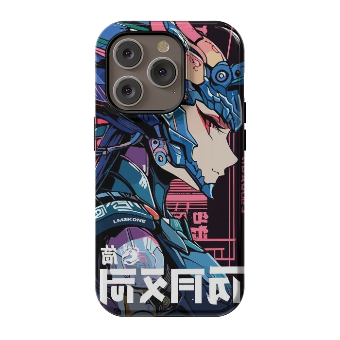 iPhone 14 Pro StrongFit Cyberpunk Dragon Girl by LM2Kone