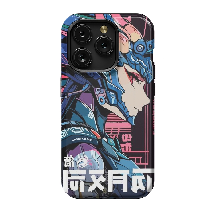 iPhone 15 Pro StrongFit Cyberpunk Dragon Girl by LM2Kone