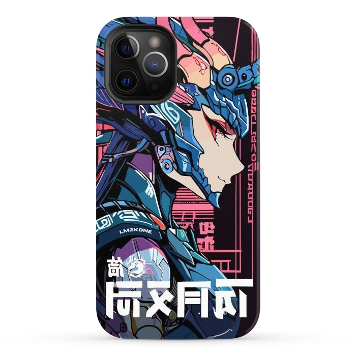 iPhone 12 Pro Max StrongFit Cyberpunk Dragon Girl by LM2Kone