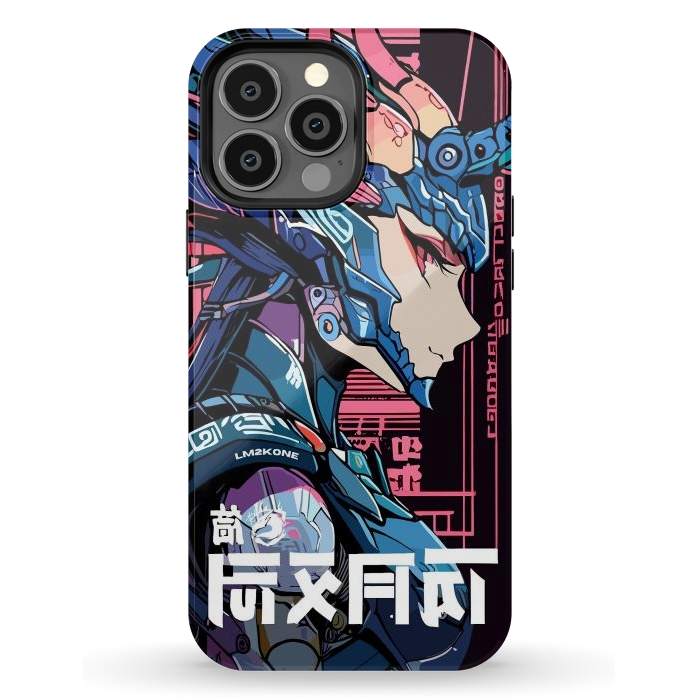 iPhone 13 Pro Max StrongFit Cyberpunk Dragon Girl by LM2Kone