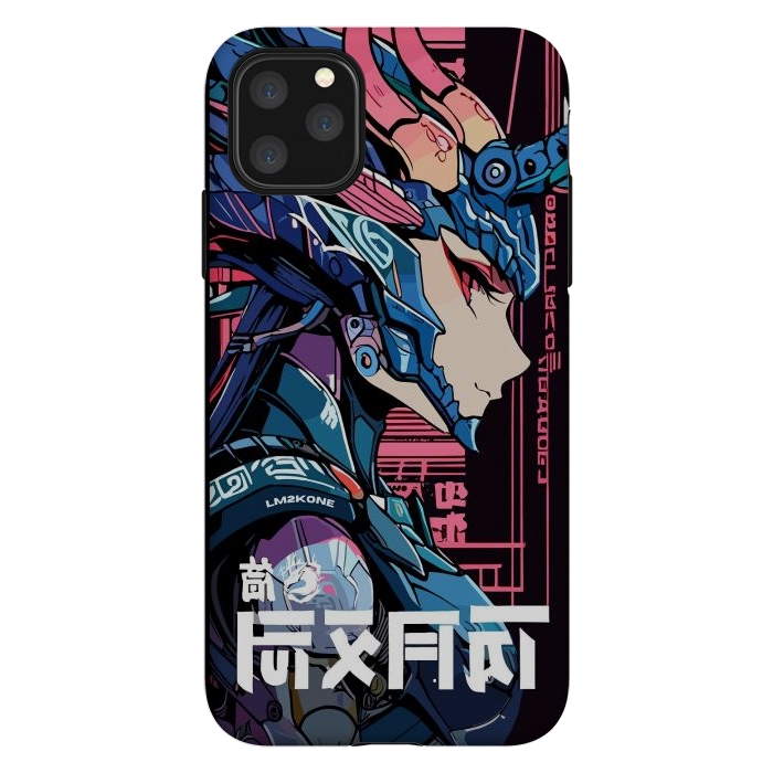 iPhone 11 Pro Max StrongFit Cyberpunk Dragon Girl by LM2Kone