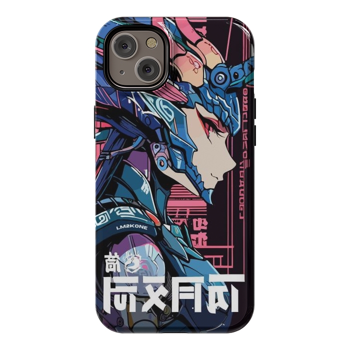 iPhone 14 Plus StrongFit Cyberpunk Dragon Girl by LM2Kone