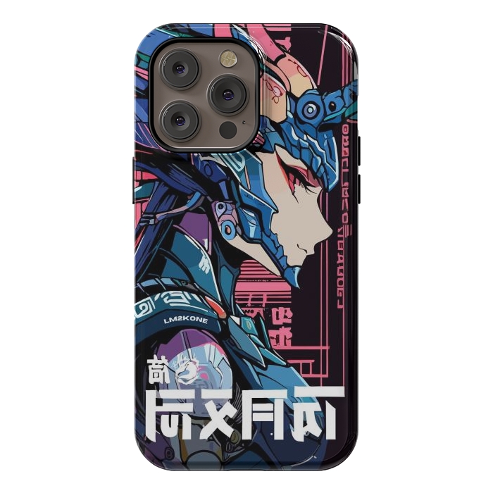 iPhone 14 Pro max StrongFit Cyberpunk Dragon Girl by LM2Kone