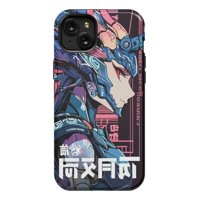 iPhone 15 Plus StrongFit Cyberpunk Dragon Girl by LM2Kone