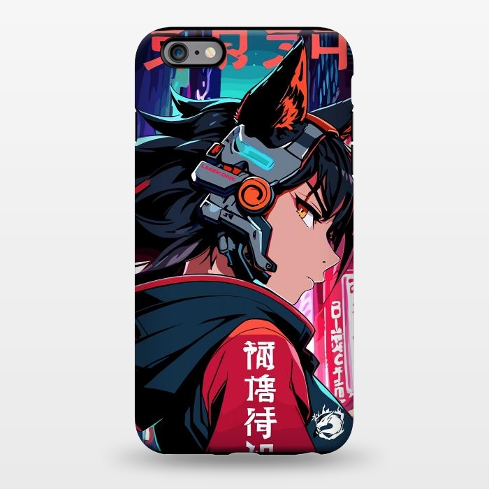 iPhone 6/6s plus StrongFit Cyberpunk Kitsune Girl by LM2Kone