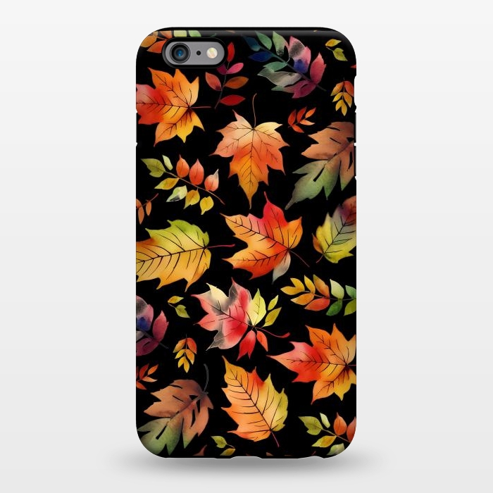 iPhone 6/6s plus StrongFit Watercolour autumn leaves - orange fall foliage by Oana 