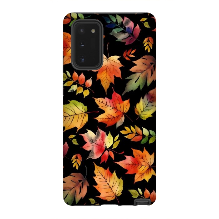 Galaxy Note 20 StrongFit Watercolour autumn leaves - orange fall foliage by Oana 