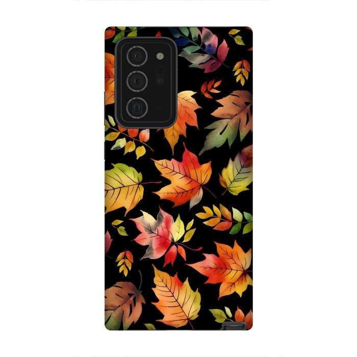 Galaxy Note 20 Ultra StrongFit Watercolour autumn leaves - orange fall foliage by Oana 