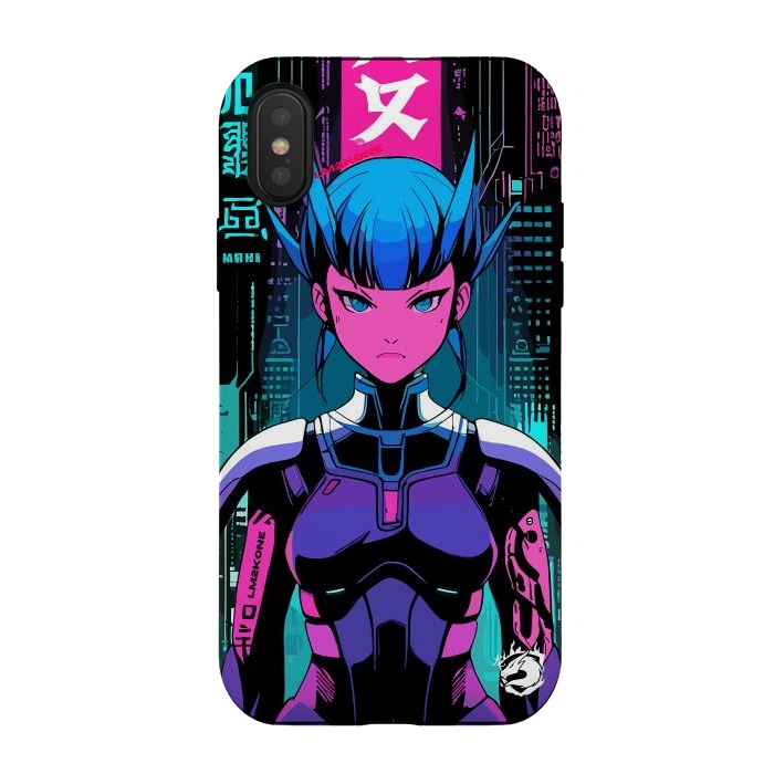 iPhone Xs / X StrongFit Cyberpunk Japan Neon by LM2Kone