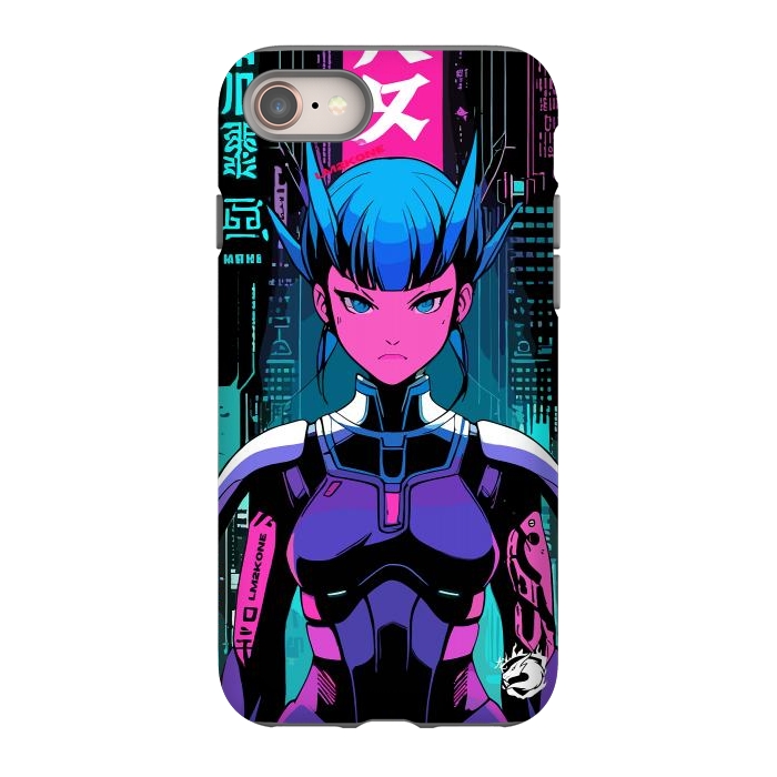 iPhone 8 StrongFit Cyberpunk Japan Neon by LM2Kone