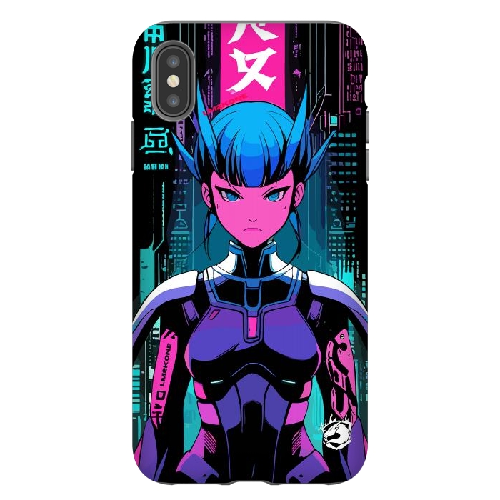 iPhone Xs Max StrongFit Cyberpunk Japan Neon by LM2Kone