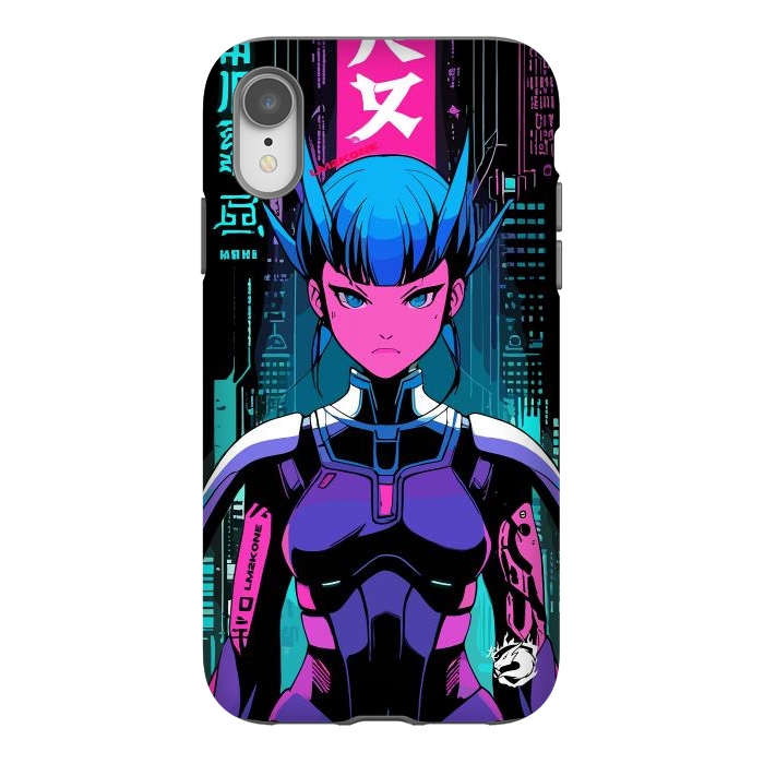 iPhone Xr StrongFit Cyberpunk Japan Neon by LM2Kone