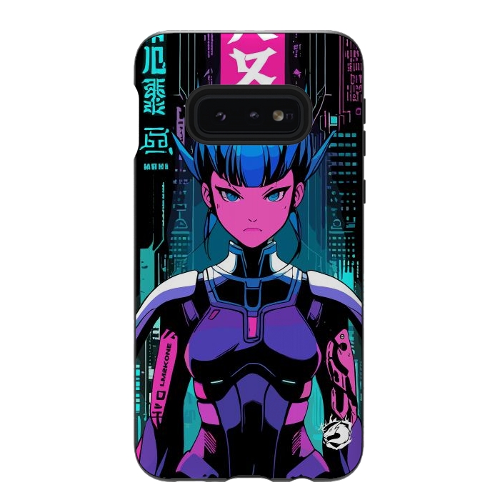 Galaxy S10e StrongFit Cyberpunk Japan Neon by LM2Kone