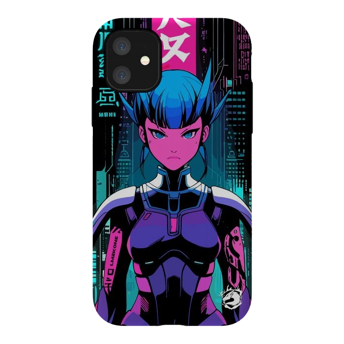 iPhone 11 StrongFit Cyberpunk Japan Neon by LM2Kone