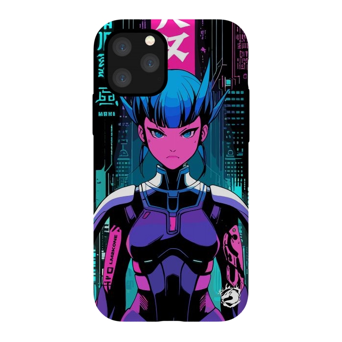 iPhone 11 Pro StrongFit Cyberpunk Japan Neon by LM2Kone