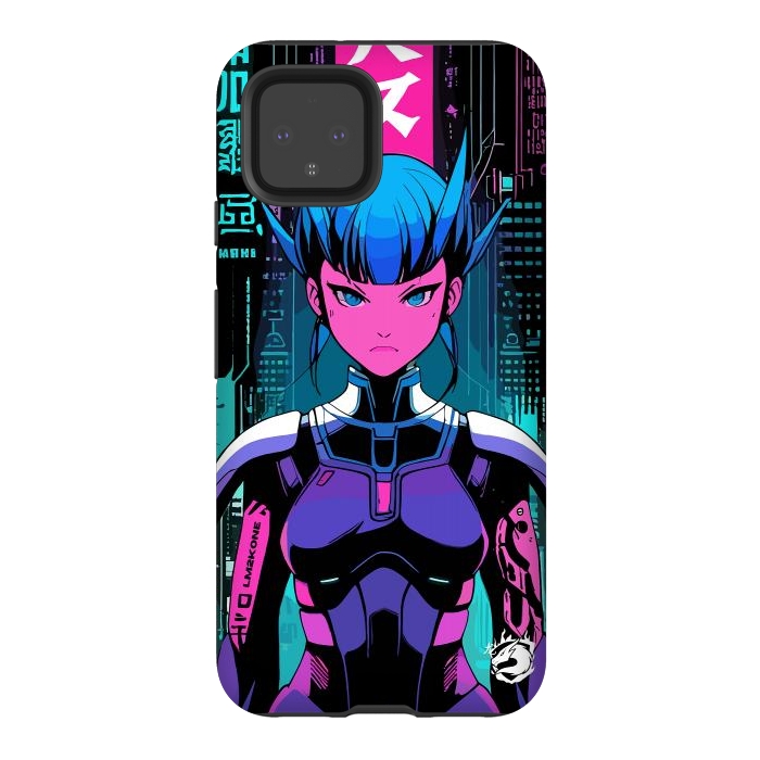 Pixel 4 StrongFit Cyberpunk Japan Neon by LM2Kone