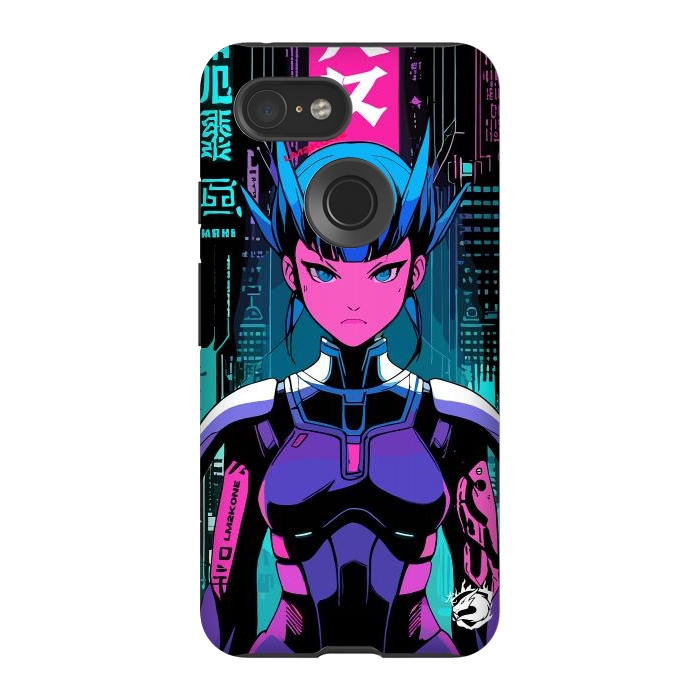 Pixel 3 StrongFit Cyberpunk Japan Neon by LM2Kone