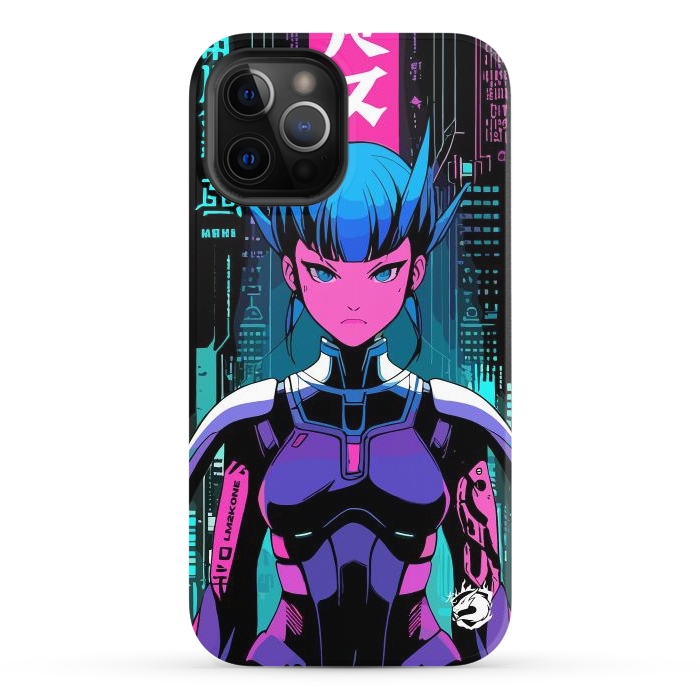 iPhone 12 Pro StrongFit Cyberpunk Japan Neon by LM2Kone