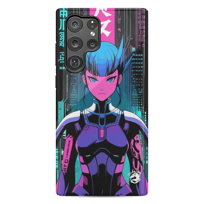 Galaxy S22 Ultra StrongFit Cyberpunk Japan Neon by LM2Kone